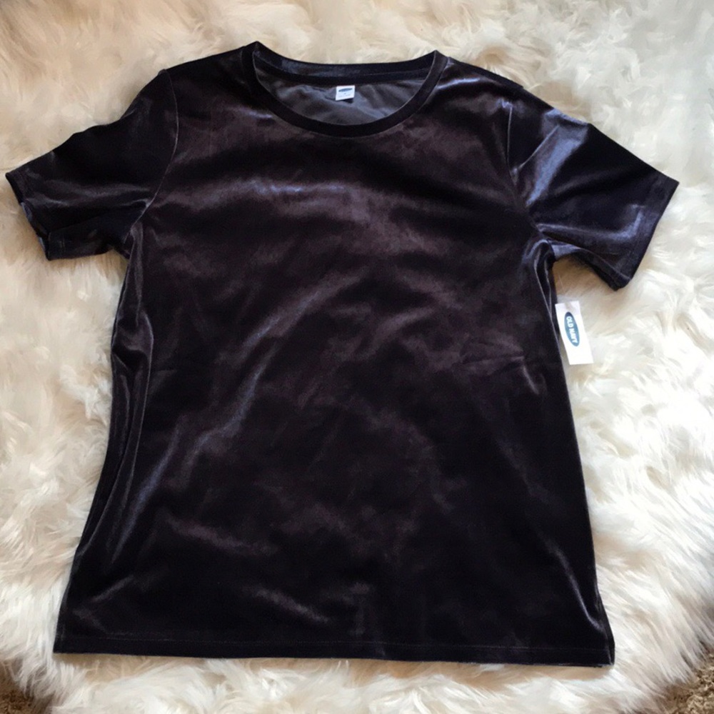 Old Navy Dark Purple Velvet Shirt